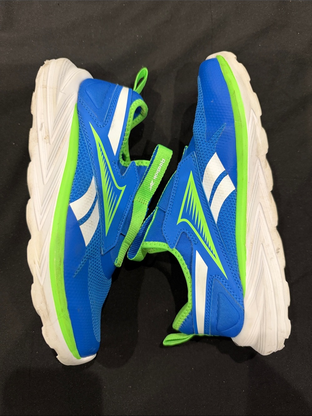 Kids Blue and Green Athletic Sneakers REEBOK